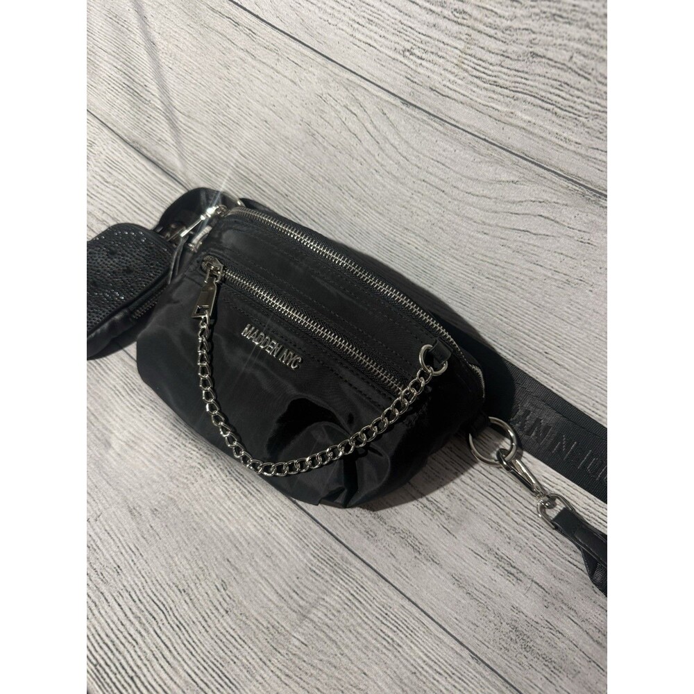 Madden NYC Black Cross Body Fanny With Wallet